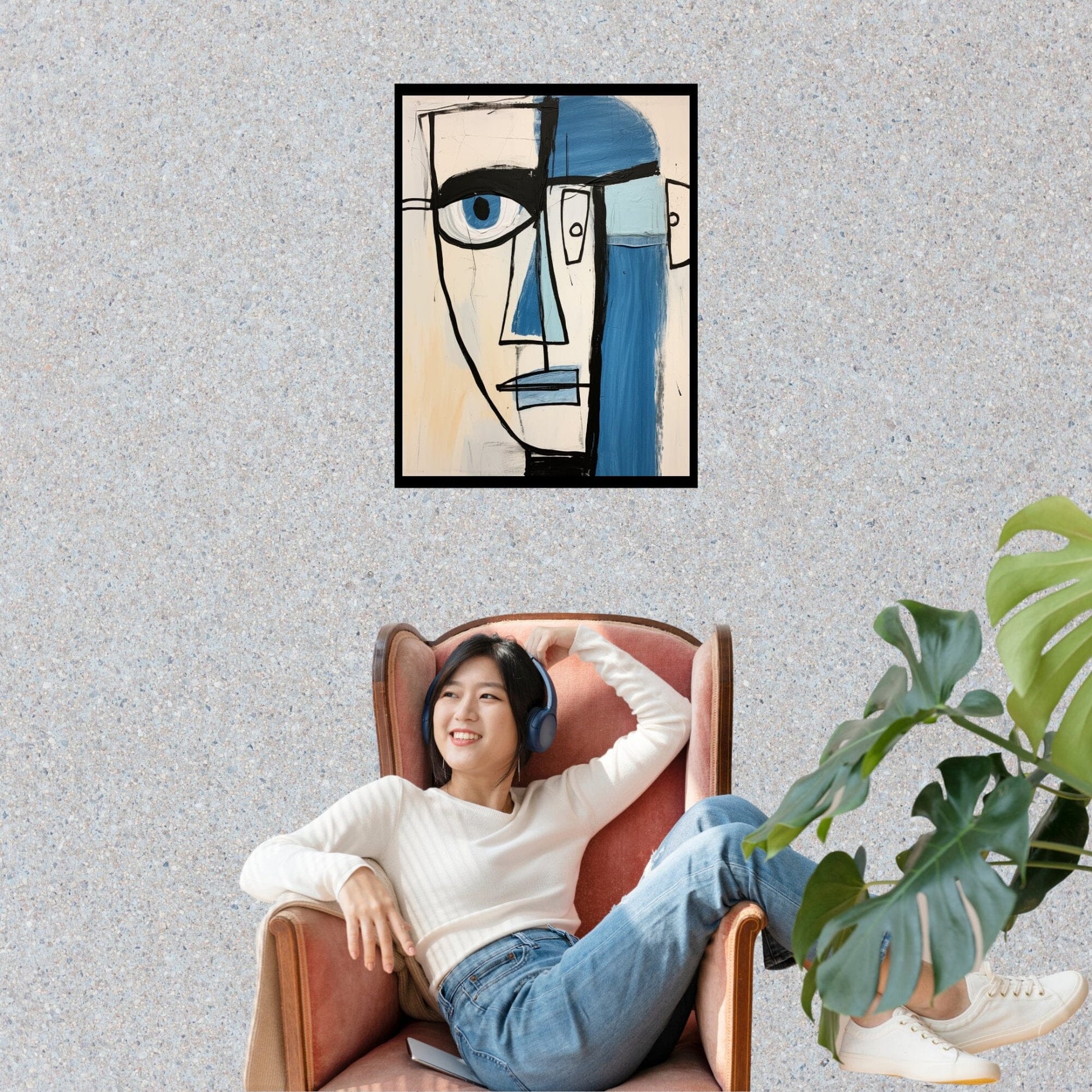 Portrait fatal ein Bild aus der collections Abstrakte Kunst  als Poster mit Rahmen