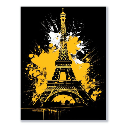 Wandbild Abstrakte Pop Art Pracht vom Eiffelturrm freigestellt