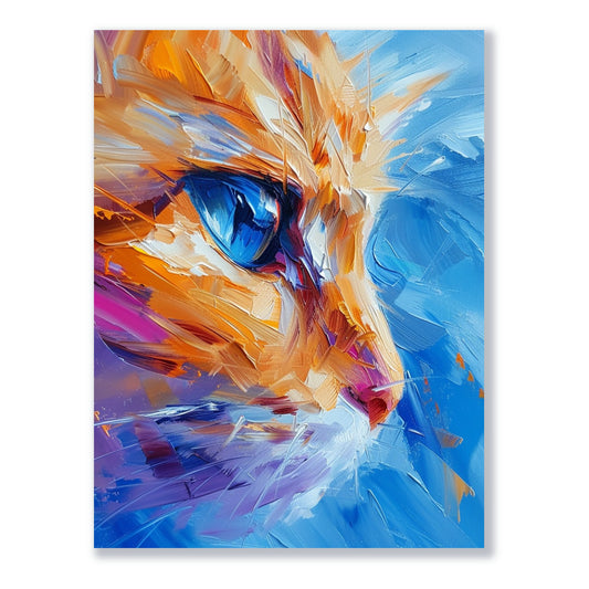 Abstrakte Katzenmalerei 30x40 cm / 12x16″ / Poster auf halbmattem Papier