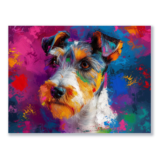 Abstrakter Farb-Terrier 30x40 cm / 12x16″ / Poster auf halbmattem Papier