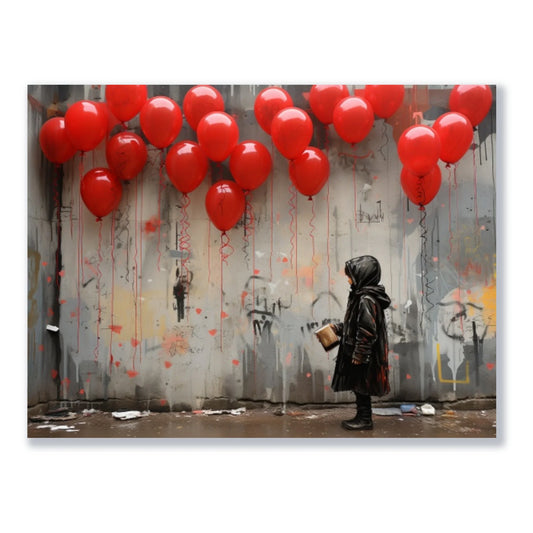Wandbild Ballons der Hoffnung freigestellt