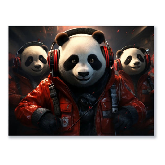 Wandbild Cool and the Pandas freigestellt