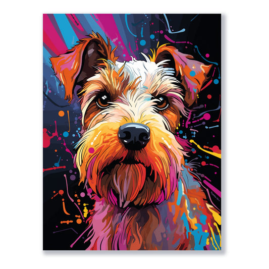 Farbiger Terrier 30x40 cm / 12x16″ / Poster auf halbmattem Papier