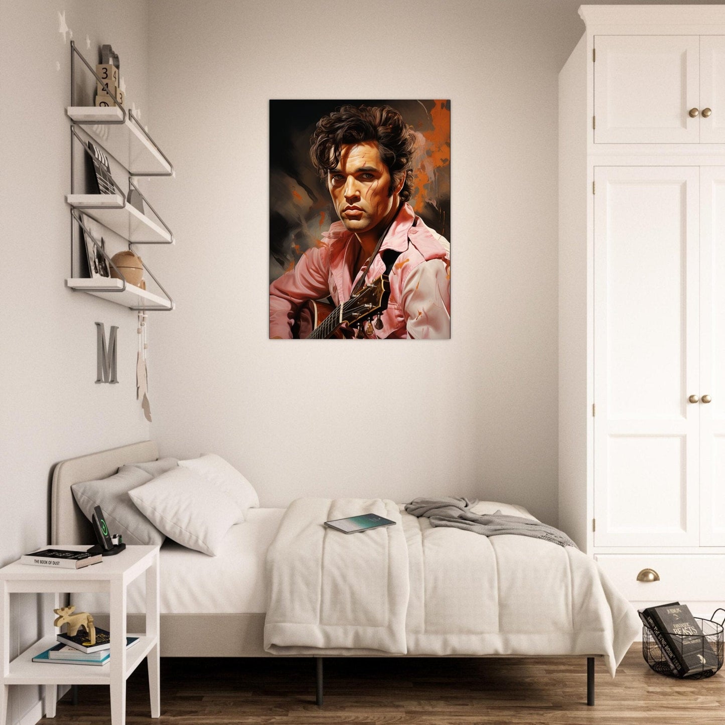 Elvis' Melodische Magie ein Bild aus der collections Portrait und Menschen als Poster im Wohnzimmer