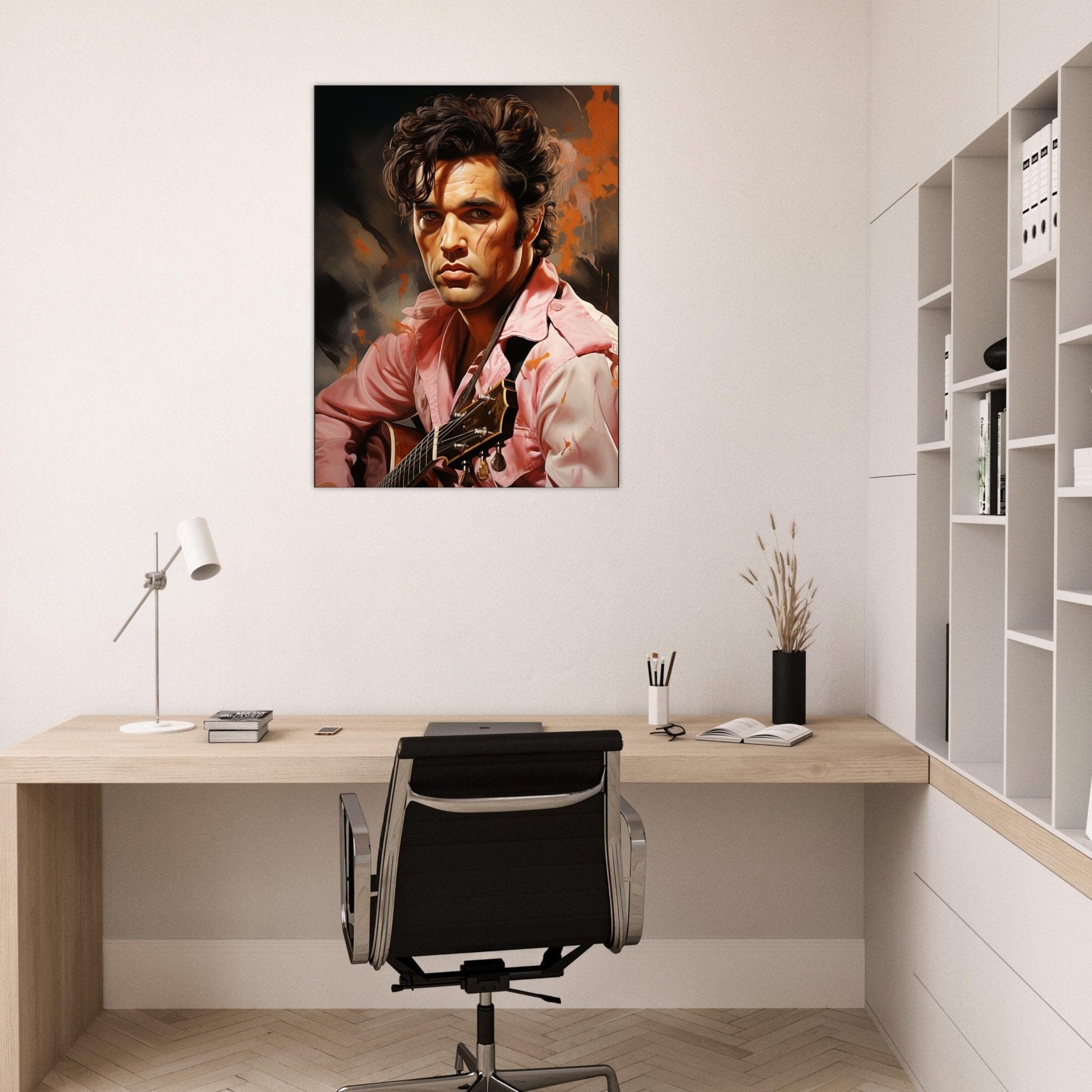 Elvis' Melodische Magie ein Bild aus der collections Portrait und Menschen als Leinwandbild