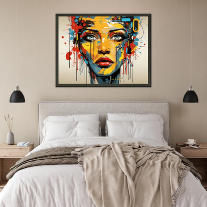 Farbenfrohe Expressivität ein Bild aus der collections Portrait und Menschen als Poster im Wohnzimmer