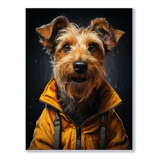 Regnerischer Hundetag 30x40 cm / 12x16″ / Poster auf halbmattem Papier