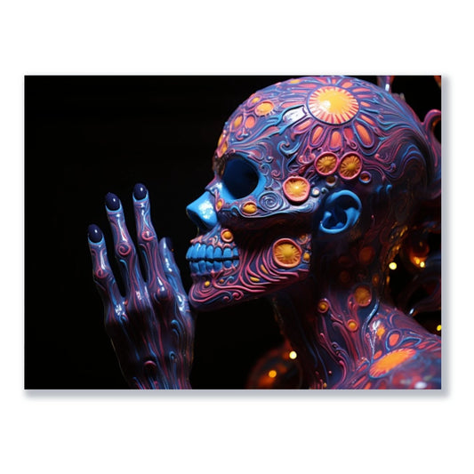 Wandbild Skelett der Farbenpracht freigestellt