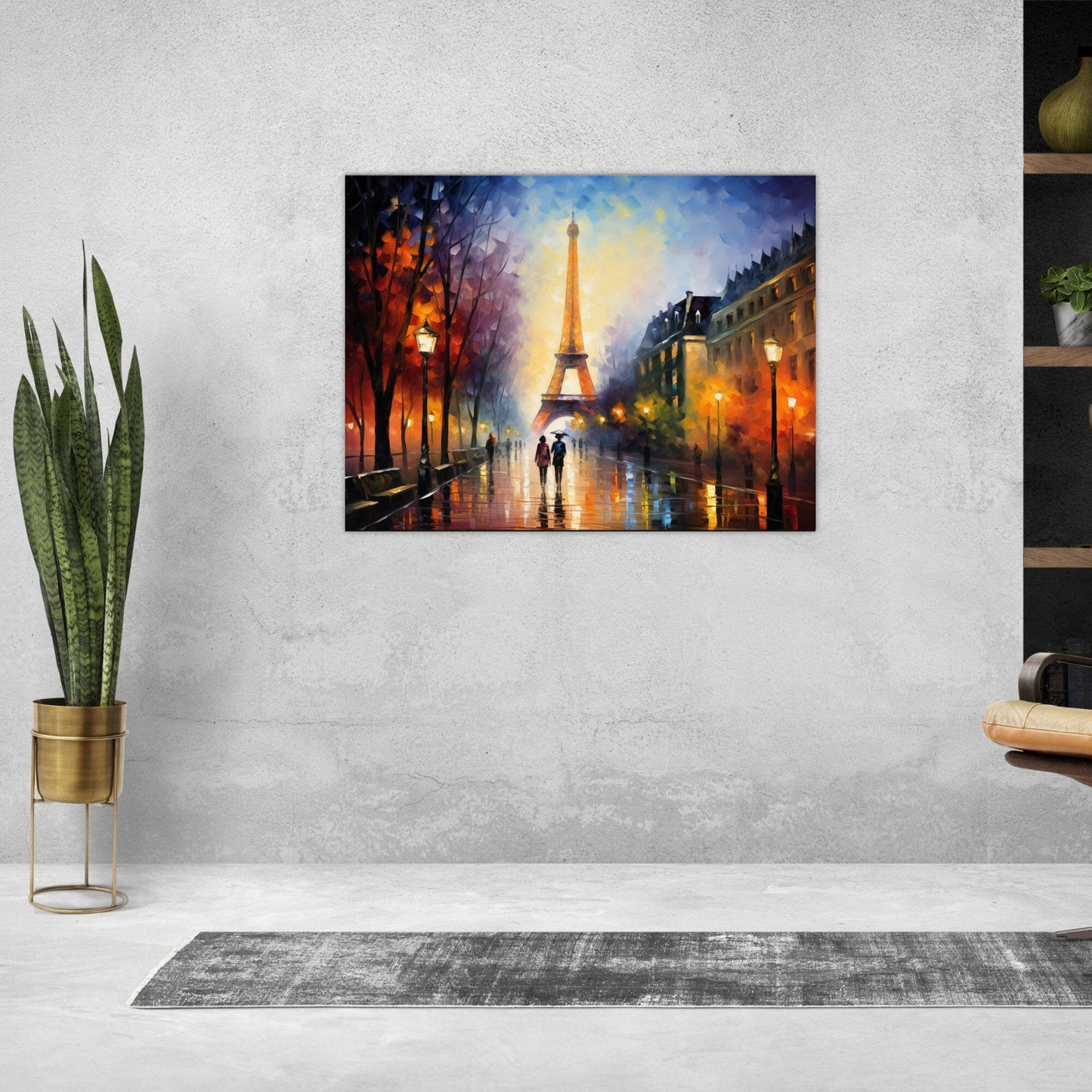 Romantischer Regen in Paris ein Bild aus der collections Stadt und Landschaft als Leinwandbild