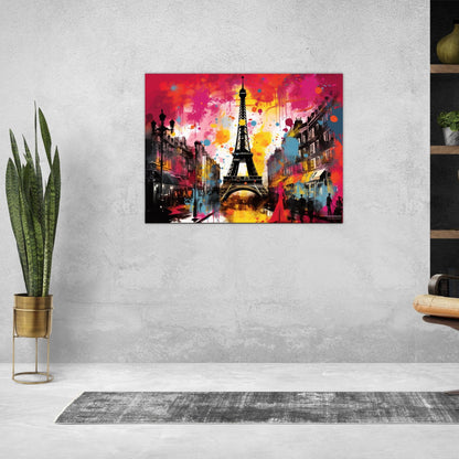 Farbenfrohes Paris ein Bild aus der collections Stadt und Landschaft als Alu-Dibond Bild