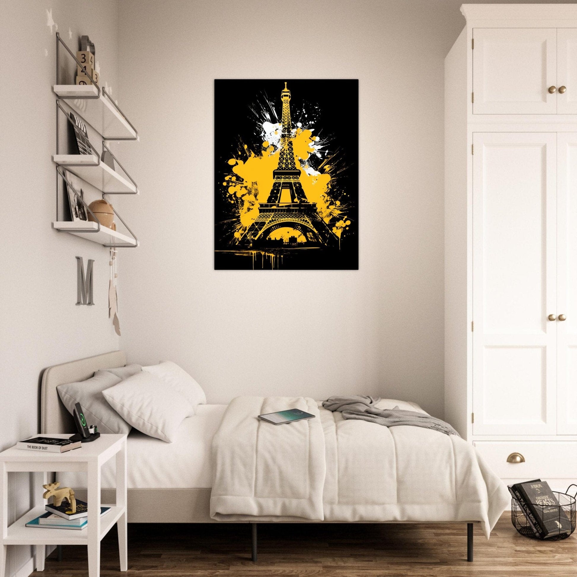 Abstrakte Pop Art Pracht vom Eiffelturrm ein Bild aus der collections Stadt und Landschaft als Poster im Wohnzimmer