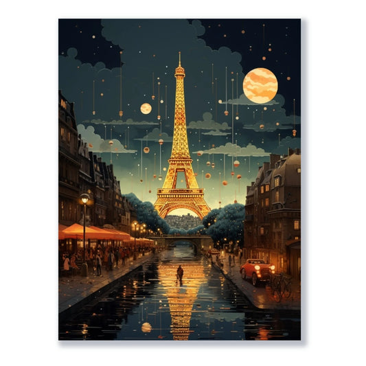 Wandbild Surreales Paris freigestellt