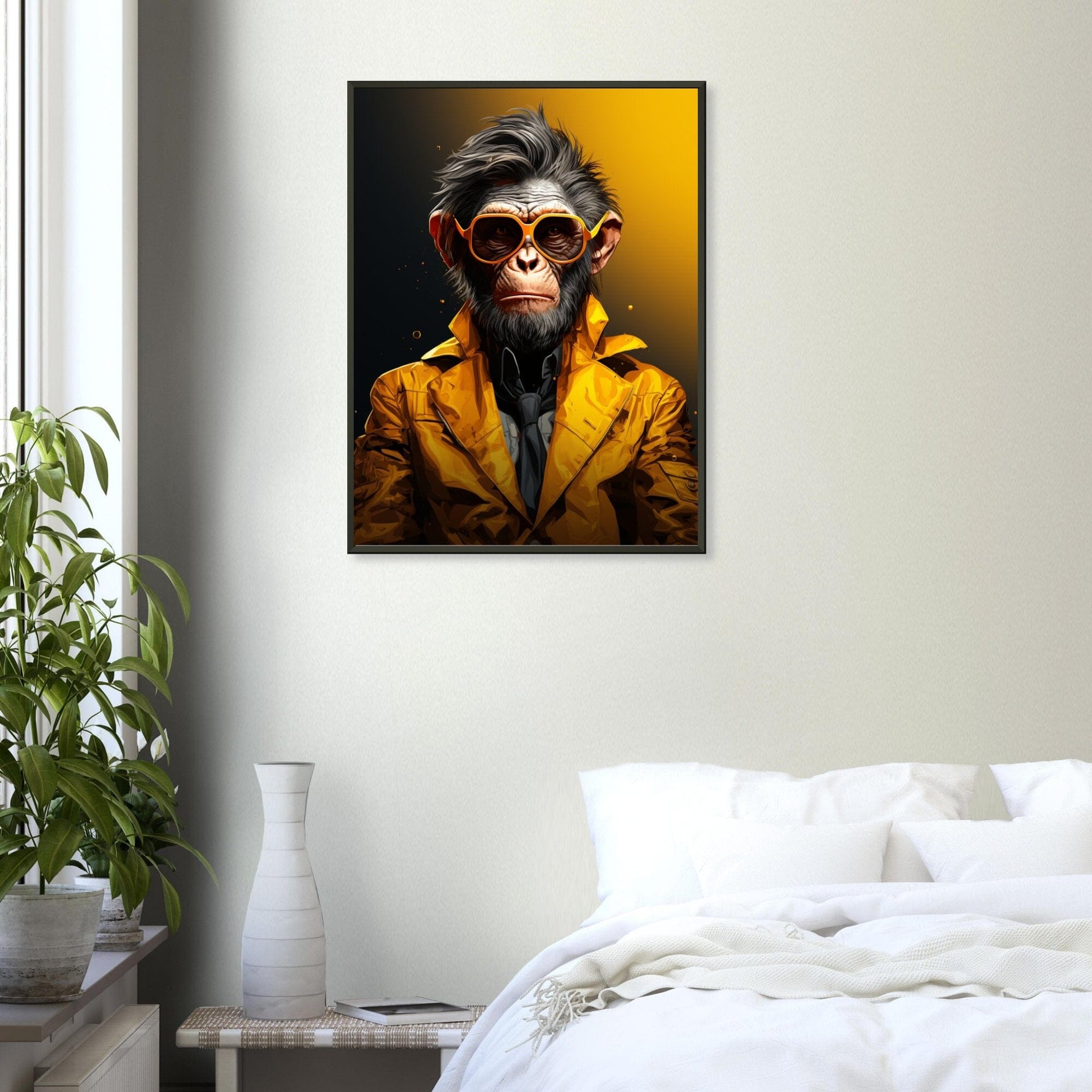 Affeneleganz ein Bild aus der collections Tierbilder als Poster im Wohnzimmer