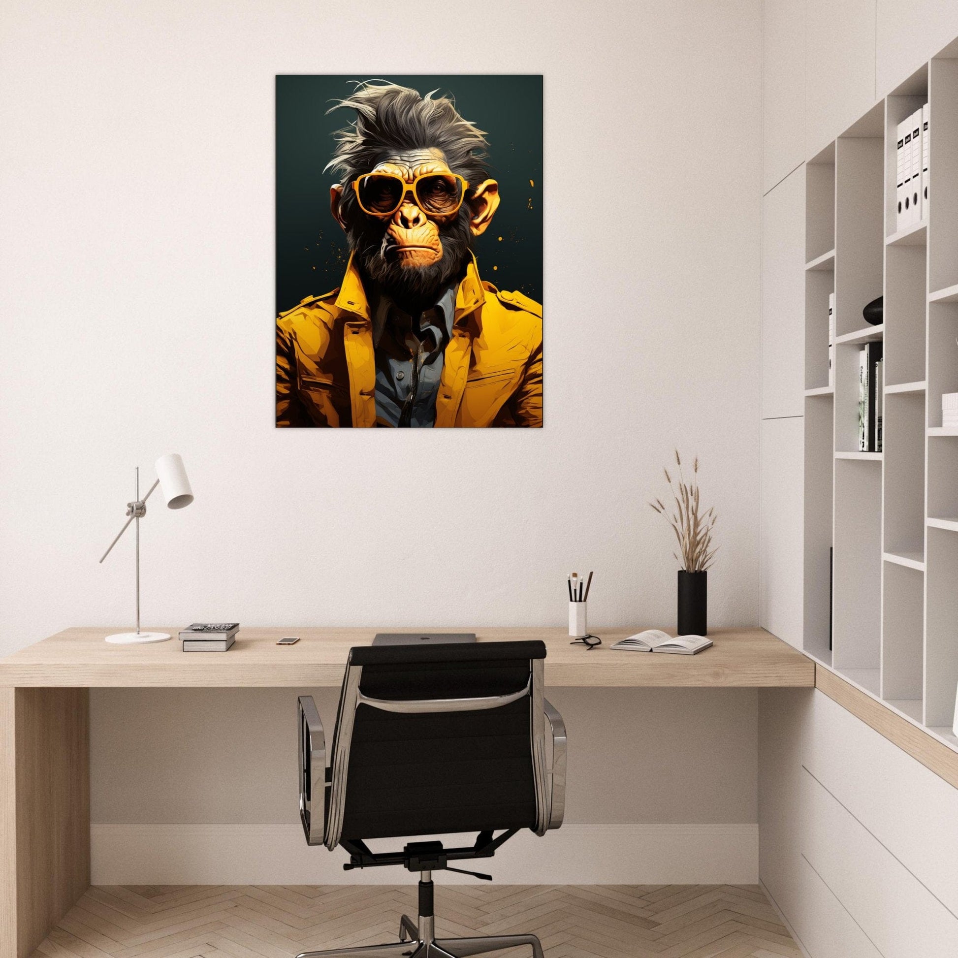 Promi Affe ein Bild aus der collections Tierbilder als Poster mit Rahmen