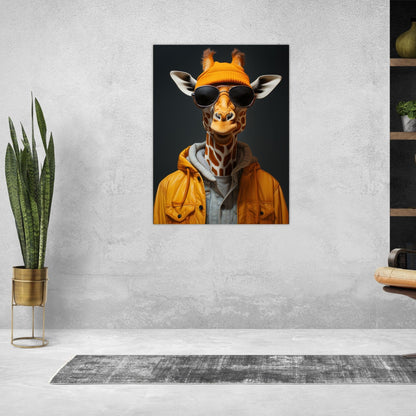 Elegante Grazie in Modischer Montur ein Bild aus der collections Tierbilder als Poster im Wohnzimmer
