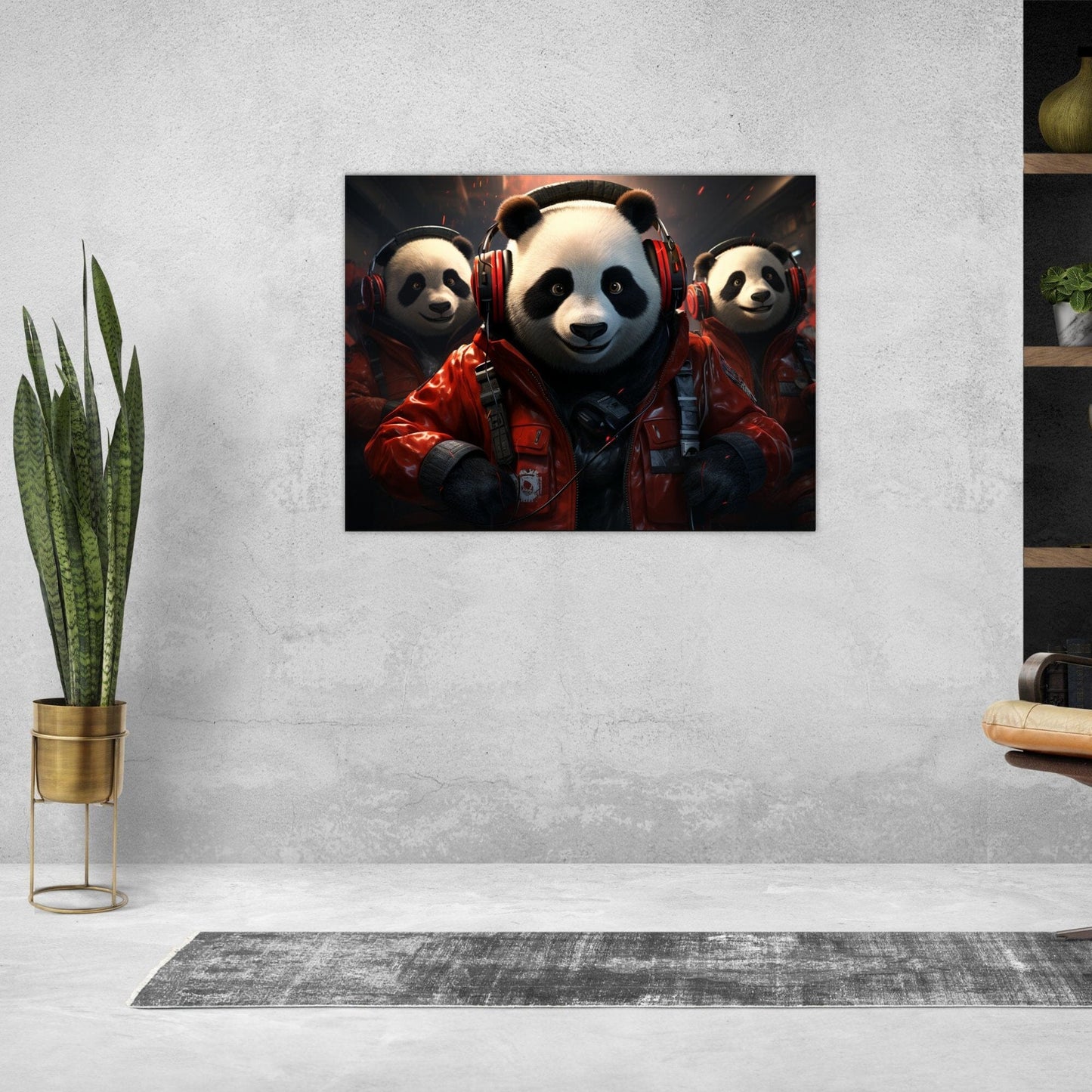 Cool and the Pandas ein Bild aus der collections Tierbilder als Poster im Wohnzimmer