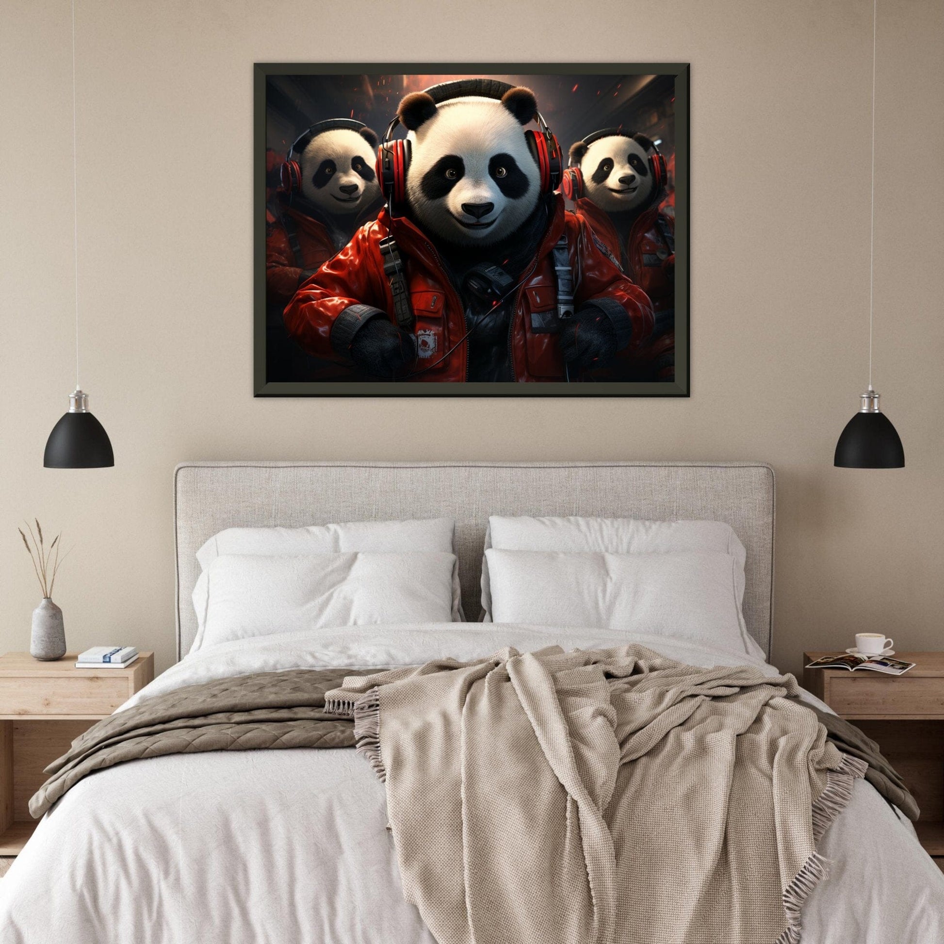 Cool and the Pandas ein Bild aus der collections Tierbilder als Leinwandbild