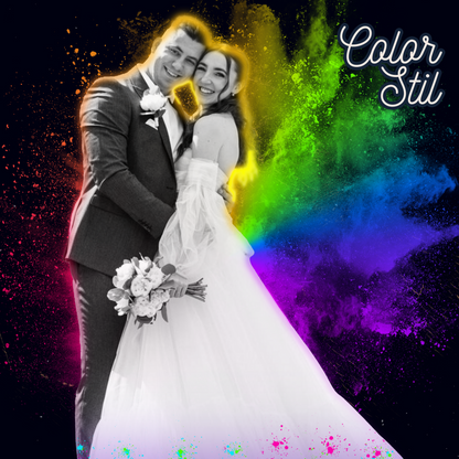 Hochzeit Gemälde Color Festival vom Foto als personalisierte Bilder