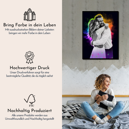 Hochzeit Gemälde Color Festival vom Foto als personalisierte Bilder