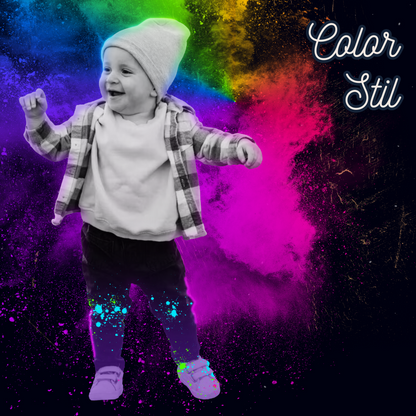 Kinder Portrait Color Festival vom Foto als personalisierte Bilder